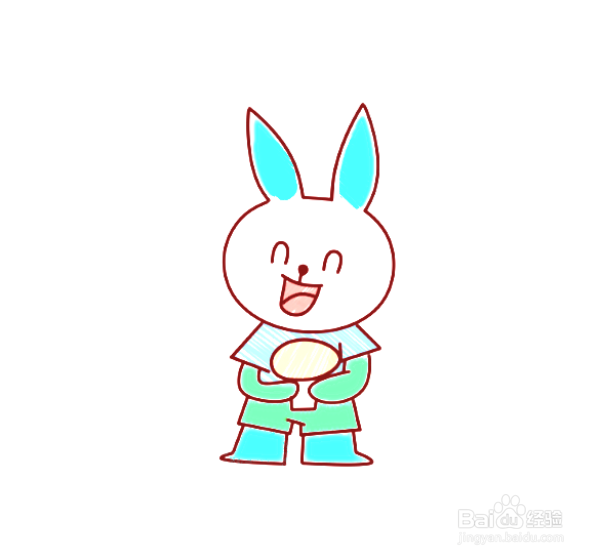 如何手工画卡通兔子的简笔画？