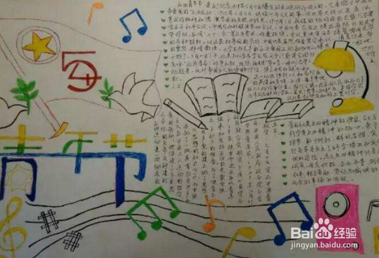 54青年手抄报图片