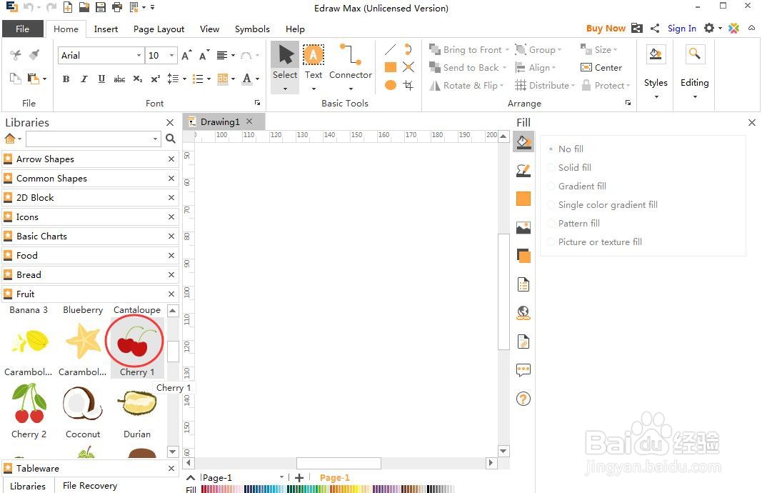 怎样在Edraw Max中创建樱桃图