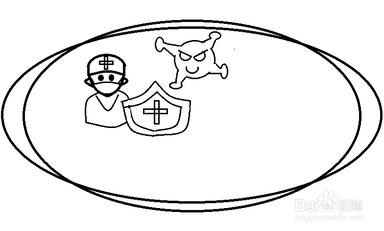 医护人员抗击疫情手抄报