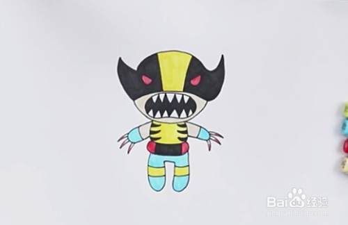 金刚狼的简笔画怎么画
