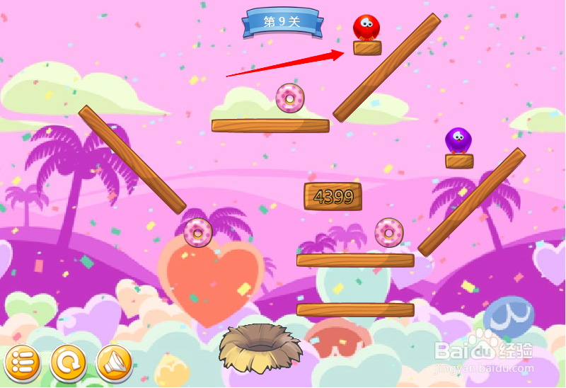 小游戏泡泡鸟历险记第9关