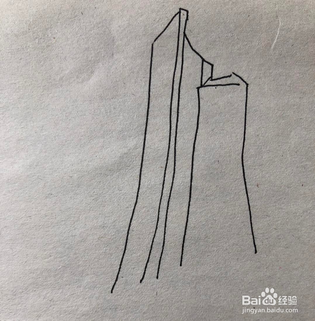 美丽东莞我的家简笔画