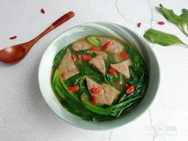 菠菜猪肝汤的步骤