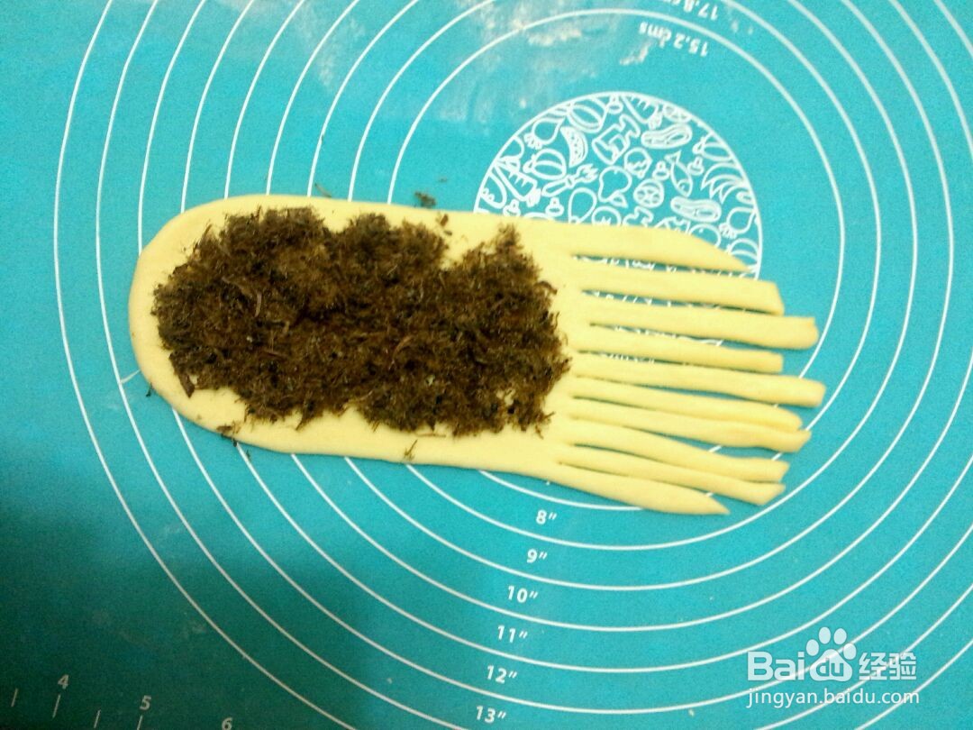 毛毛虫肉松面包的做法
