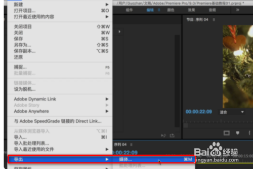 premiere编辑好视频后如何保存