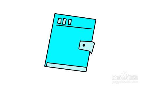 今天教大家画出一本笔记本简笔画.