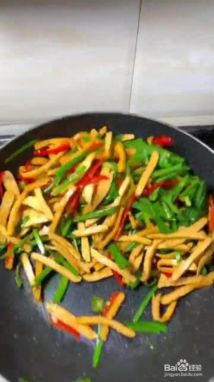 如何制作豆干炒韭菜