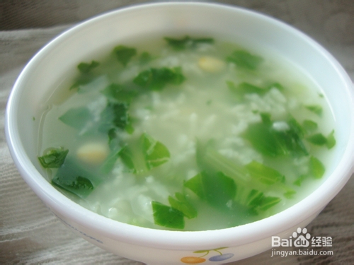 菜叶粥的做法