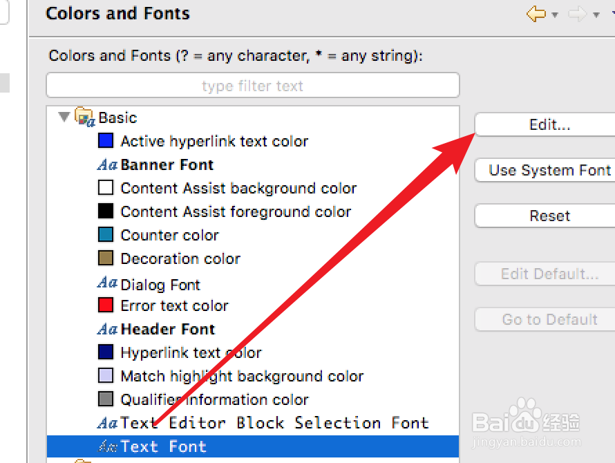 mac版本，Eclipse如何设置代码窗口的字体？