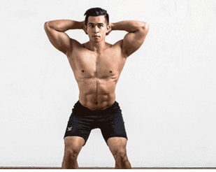 徒手深蹲的动作