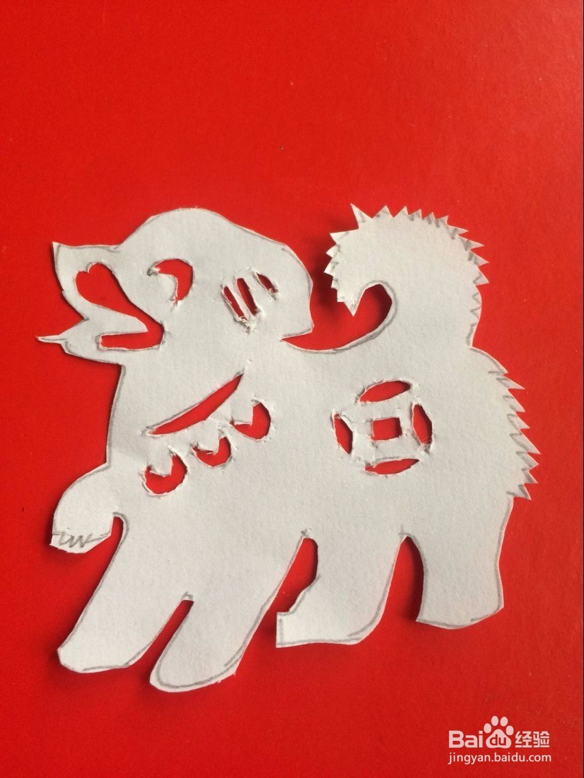 2018旺旺狗剪纸方法