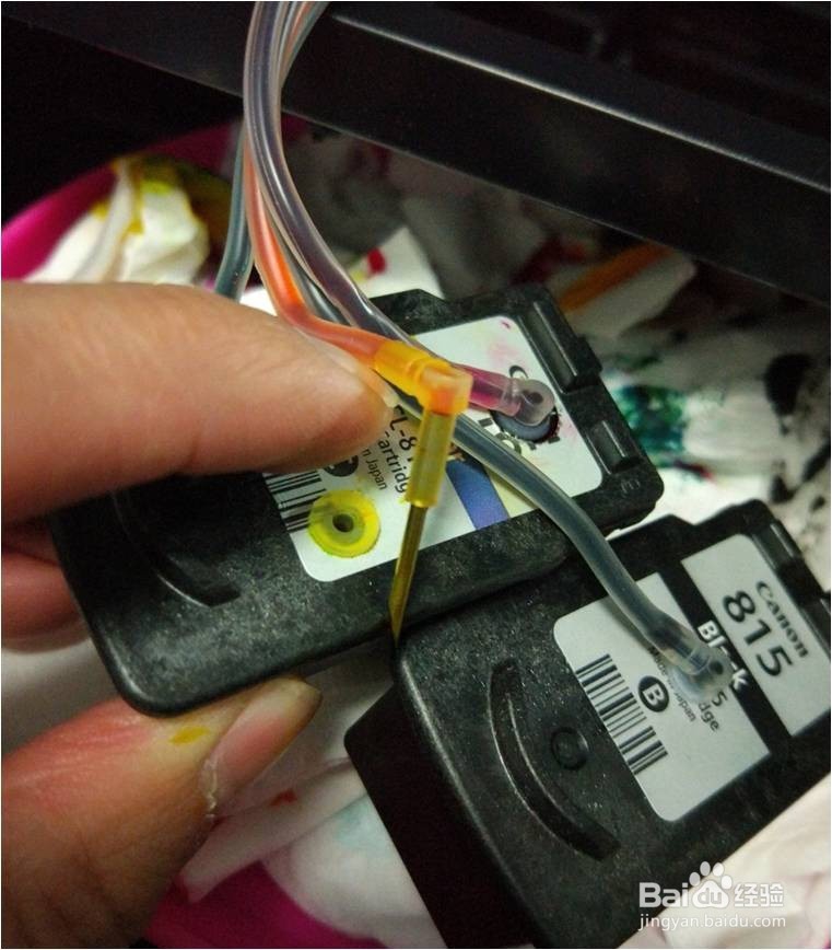佳能MP288连供黄色不出墨的墨盒清洗解决方法