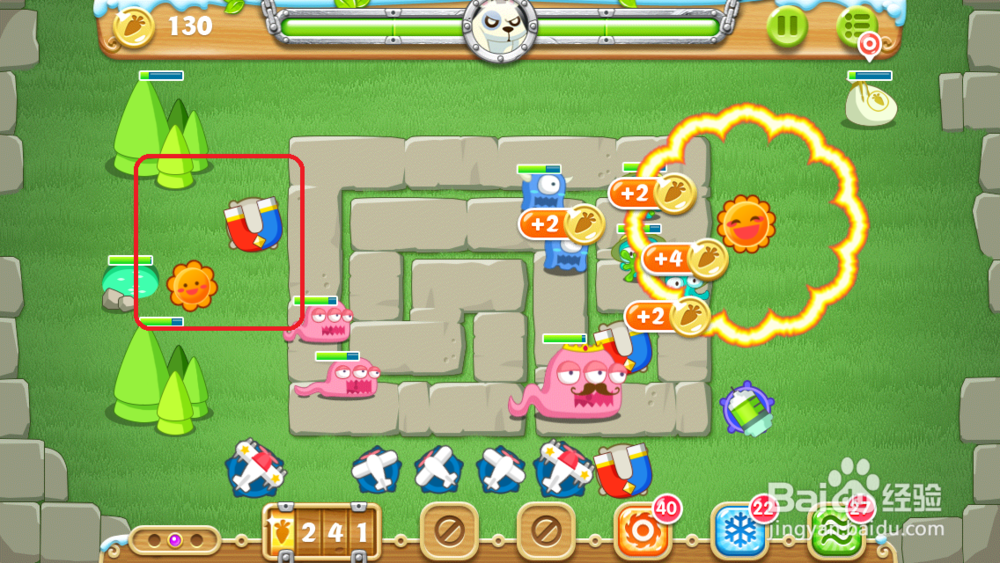 保卫萝卜2 地下庄园主题：[5]D13水晶、金萝卜