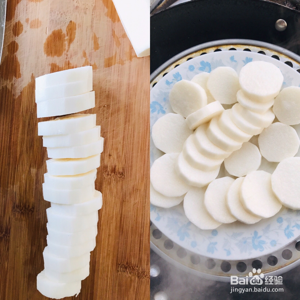 好吃不腻的玫瑰豆沙山药糕