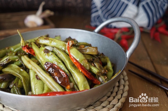 健康少油干煸豆角的做法