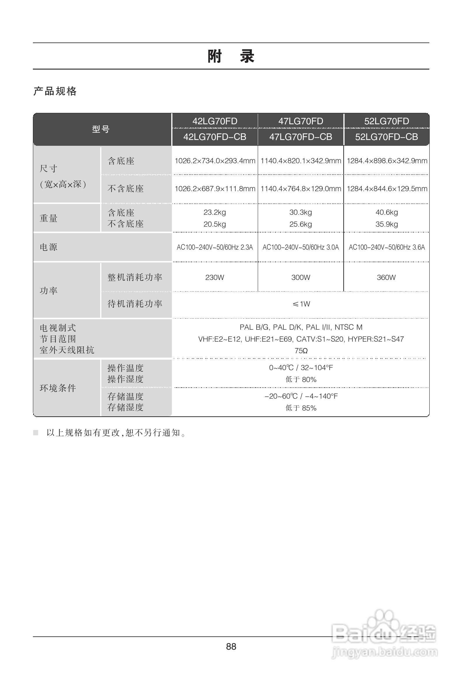 LG 42LG70FD液晶彩电使用说明书:[9]