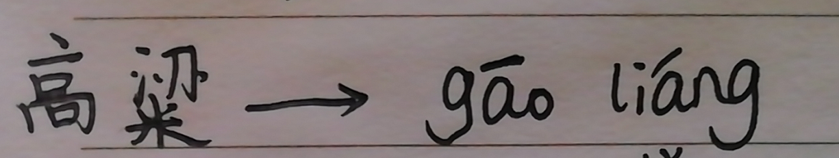 高梁拼音怎么拼