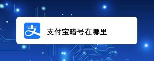 支付宝暗号在哪里