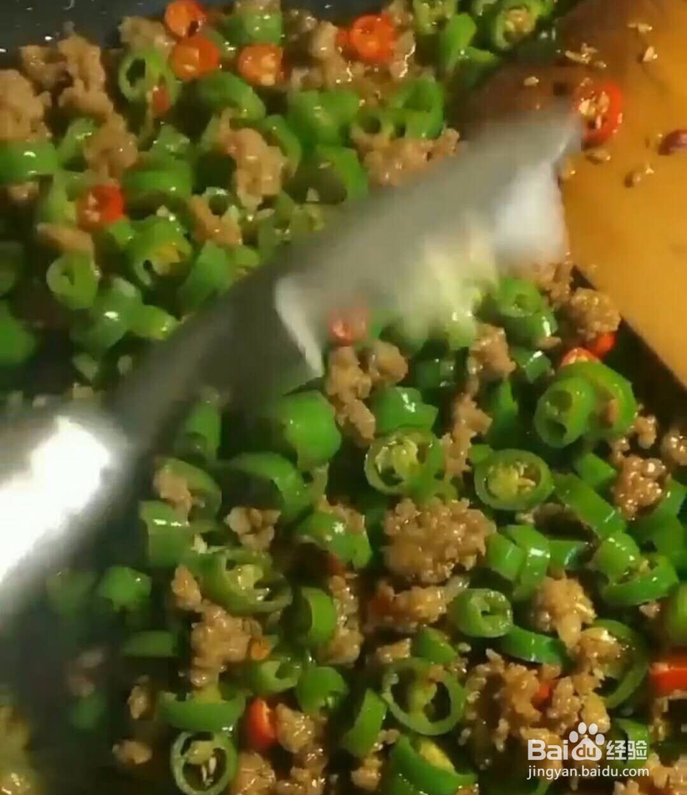 肉末炒辣椒圈做法