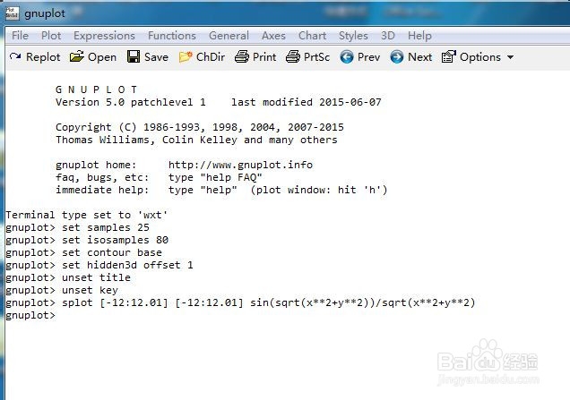 使用GNUPLOT设计一顶漂亮的草帽