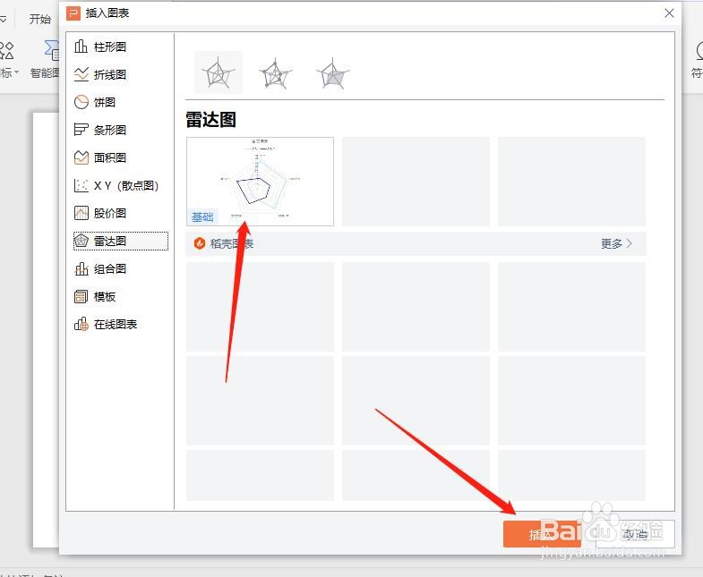 PPT内如何插入雷达图
