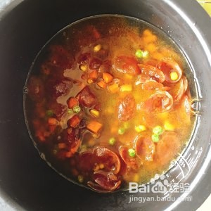 腊肠焖饭的做法