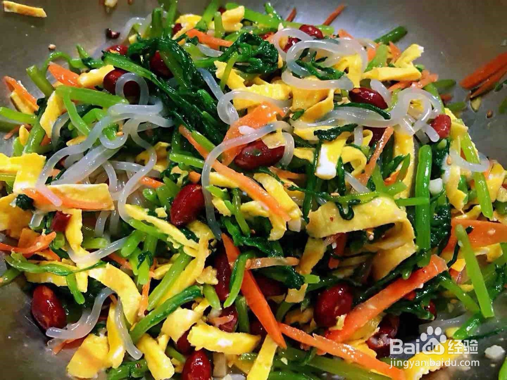 茼蒿凉拌合菜的制作方法