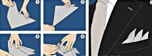 西服上衣口袋 放手帕方法