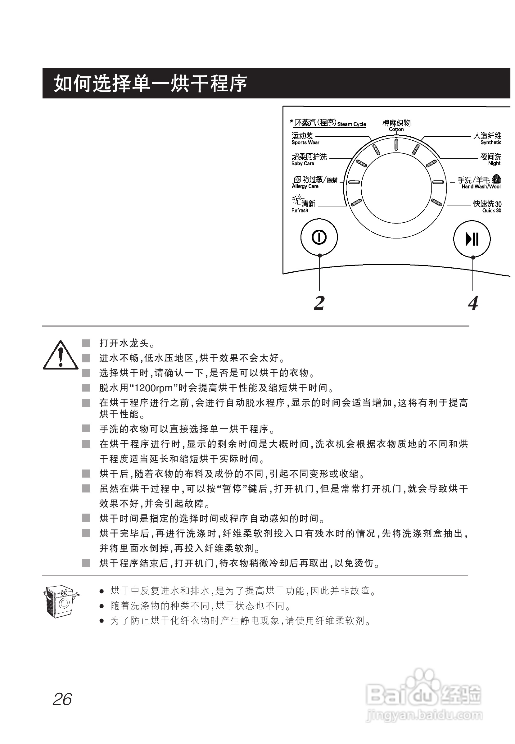 LG WD-A12255DS洗衣机使用说明书:[3]