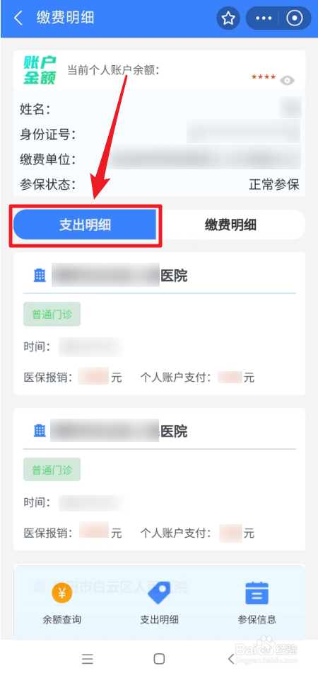 如何查看贵州医保支出明细