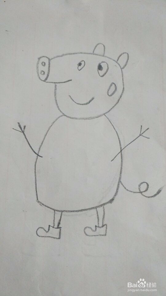 简笔画之小猪佩奇的简单画法