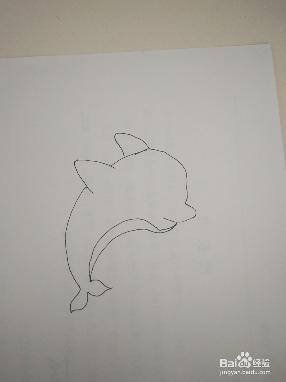 小海豚简笔画画法
