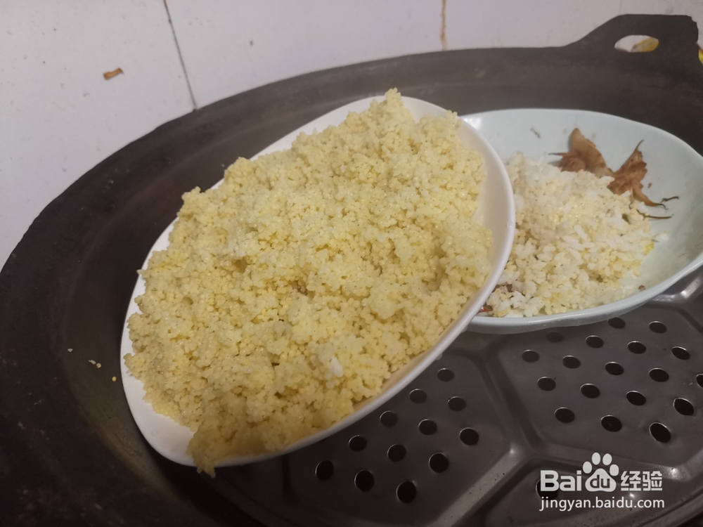 猪肉汤捞小米饭