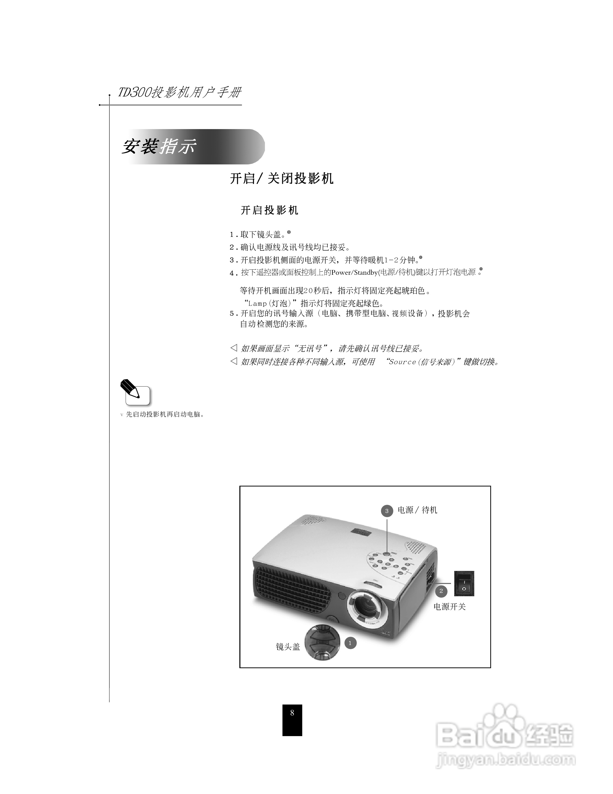 联想投影机TD300使用说明书:[1]