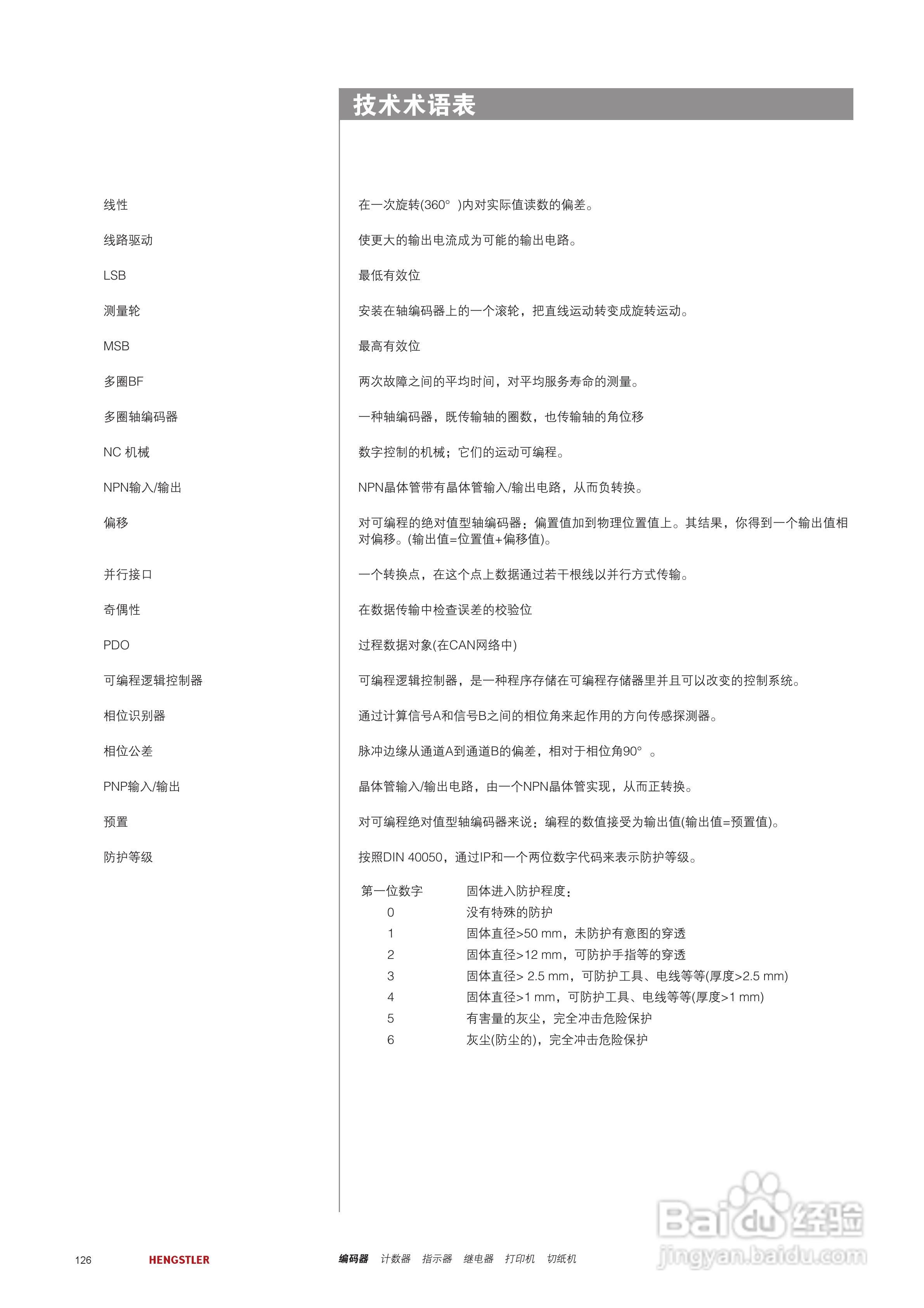 Hengstler 绝对值型编码器产品说明书:[13]