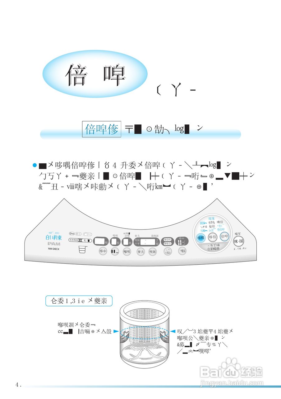 HITACHI NW-D6CX洗衣机使用说明书:[6]
