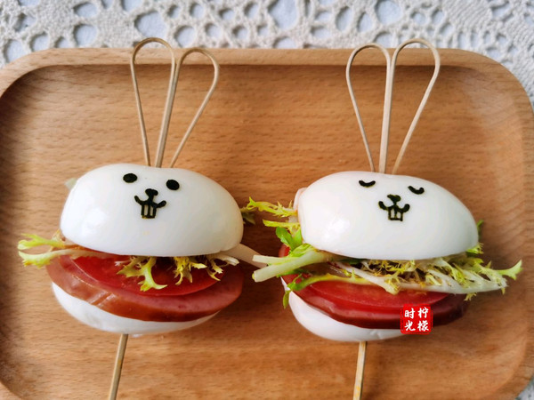 卡通迷你鸡蛋汉堡