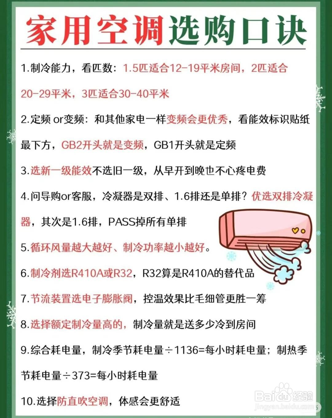 如何选购空调,选购空调的7个注意方面