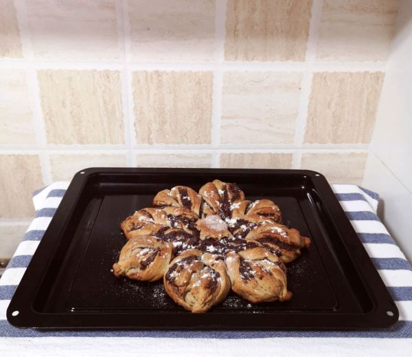 巧克力奶油奶酪圣诞雪花面包