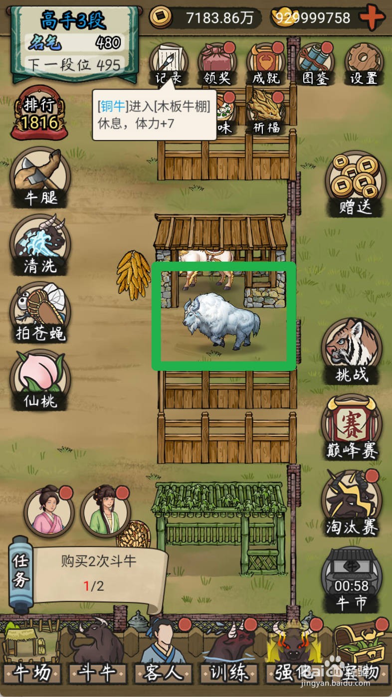 叫我养牛王如何购买上过大树的雪牛