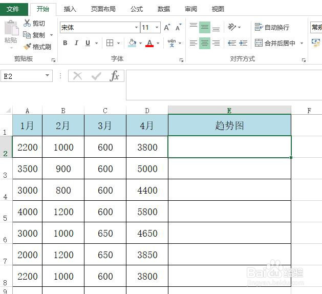 <b>EXCEL表格中迷你趋势图制作及自动添加表格边框</b>