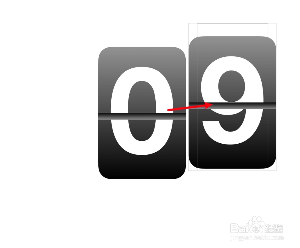 keynote怎么绘制数字翻牌