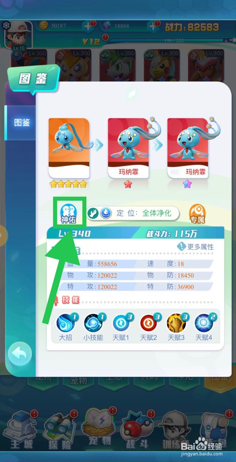 英雄魔法门如何查看玛纳霏的神佑