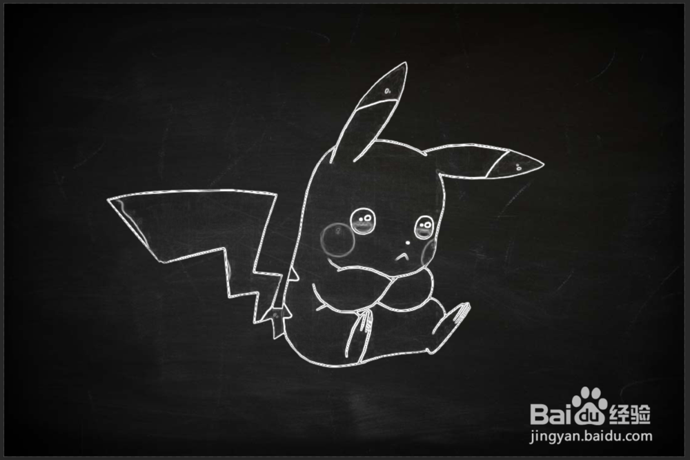 如何用PS将卡通图片转化为粉笔画效果