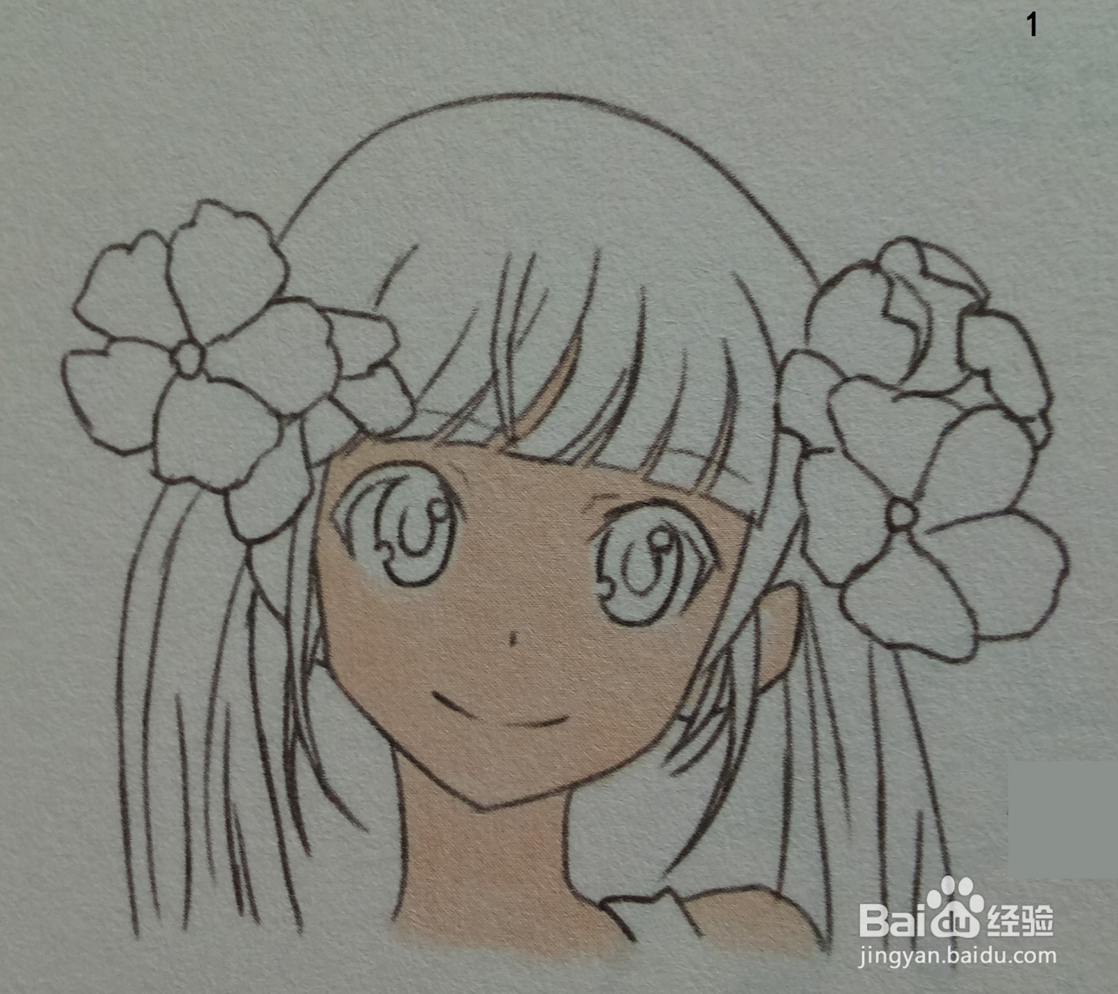 色铅笔绘制动漫人物皮肤