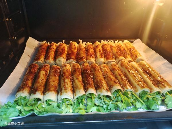 烧烤豆皮蔬菜卷