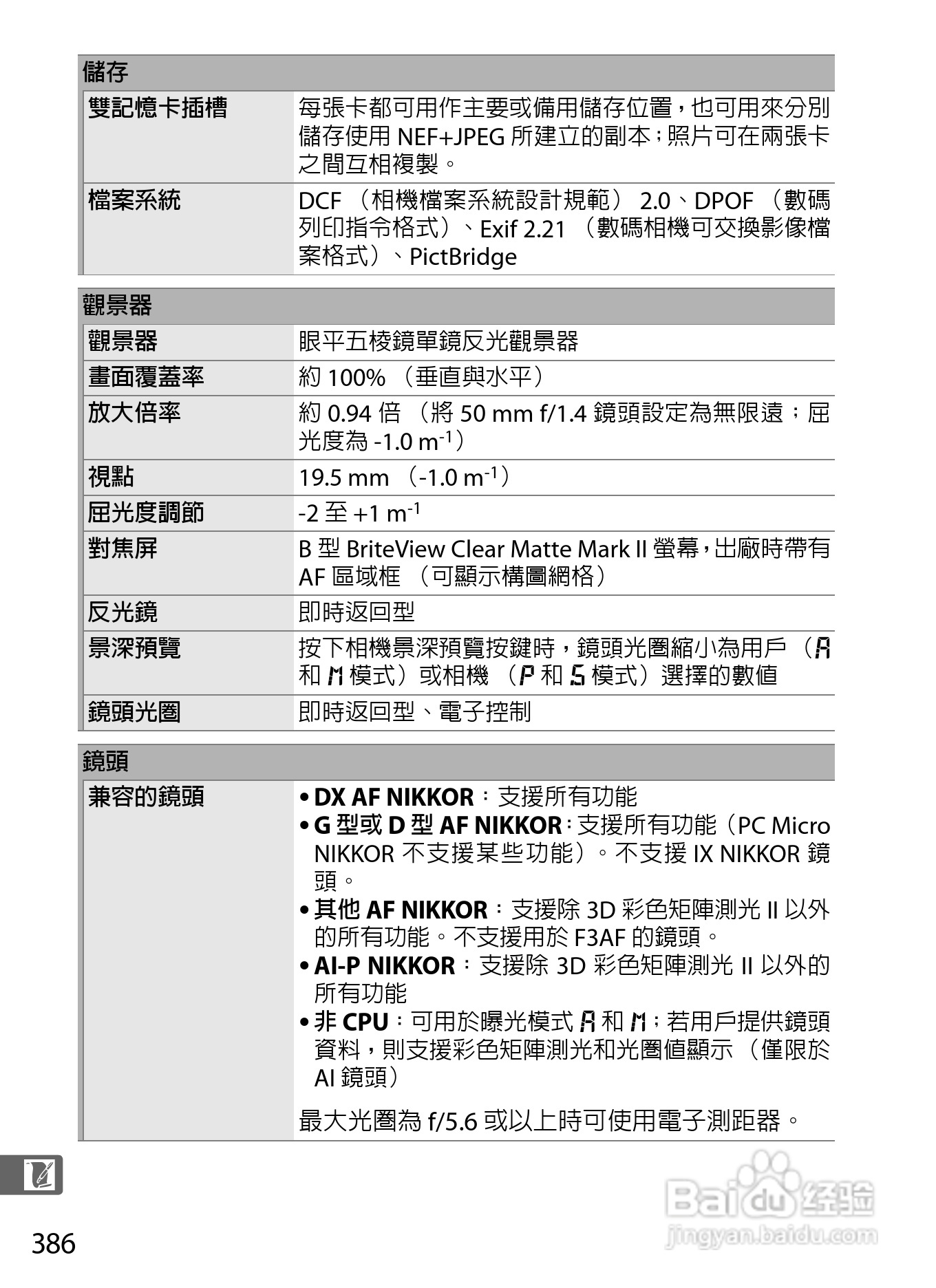 尼康D300S数码相机使用说明书:[42]
