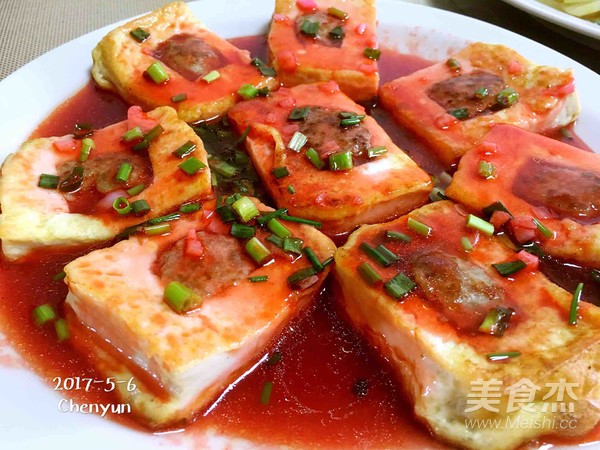 茄汁酿豆腐的做法