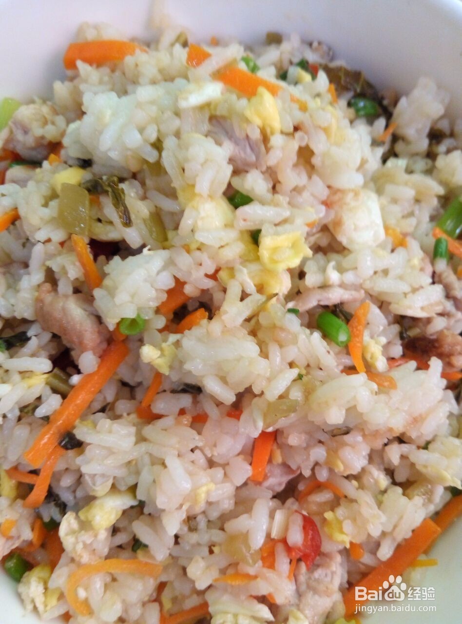 自制美味肉丝蛋炒饭